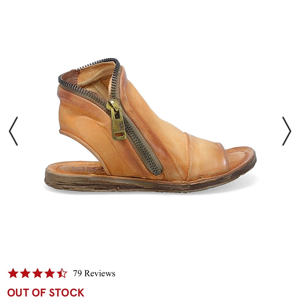 A.S.98 The Ritchie Sandal in Tiger. New in Box. Size 6 / 36. Zip Italian bootie